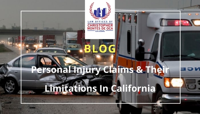 Personal injury claims limitations in California