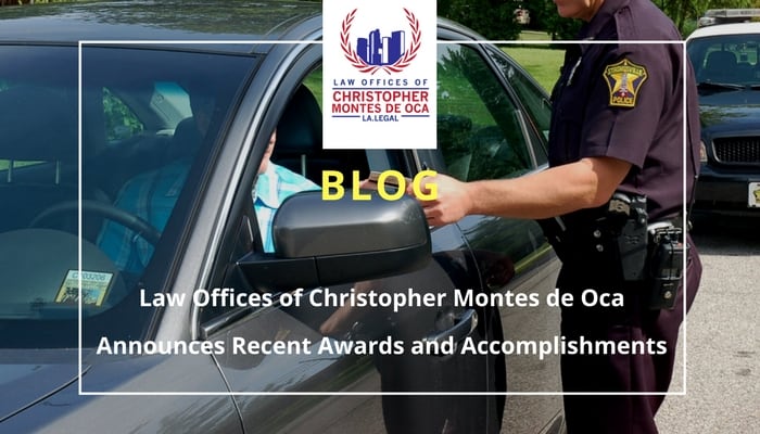 Law offices of Christopher Montes de Oca recent awards and accomplishment